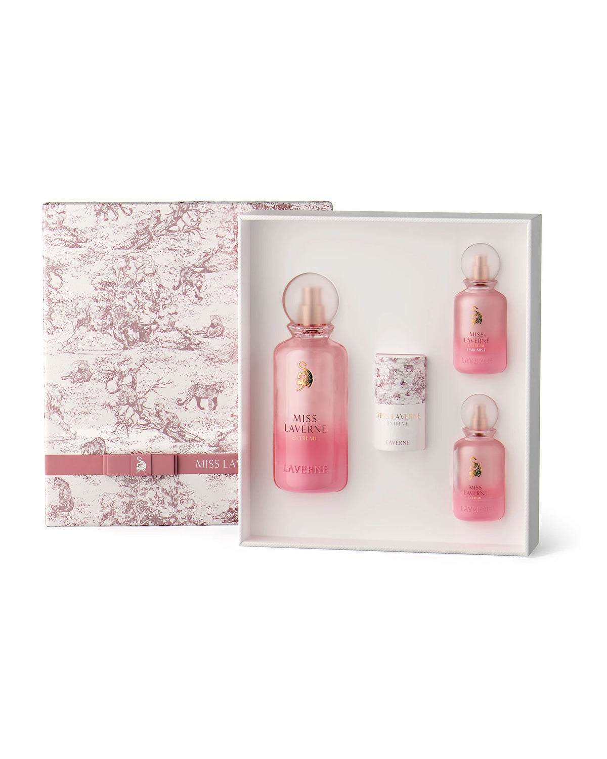 Laverne Miss Laverne Extreme Giftset (150ml + 25ml + 25ml haarparfum + sjaal) parfumfles